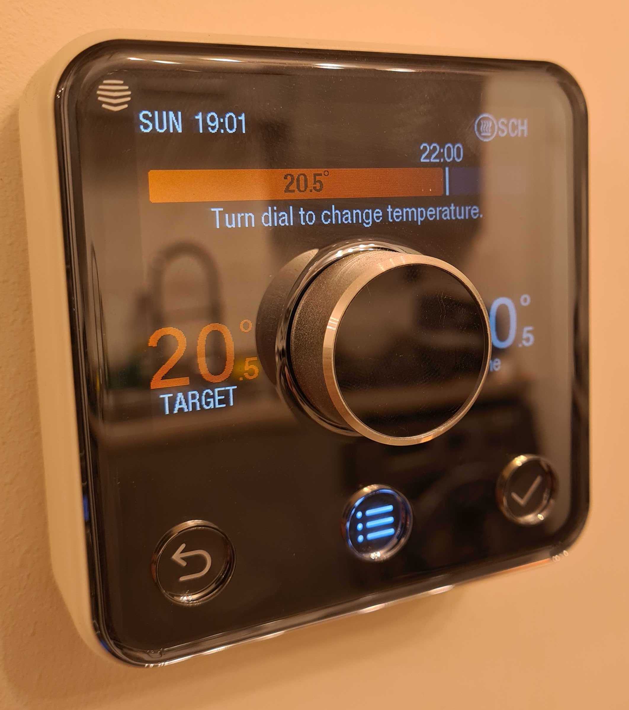 Hive heating thermostat control