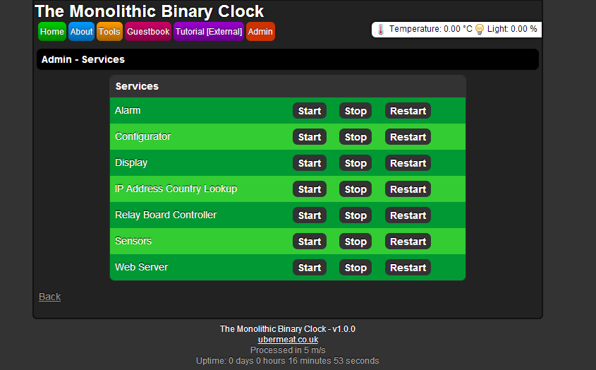 Binary clock services